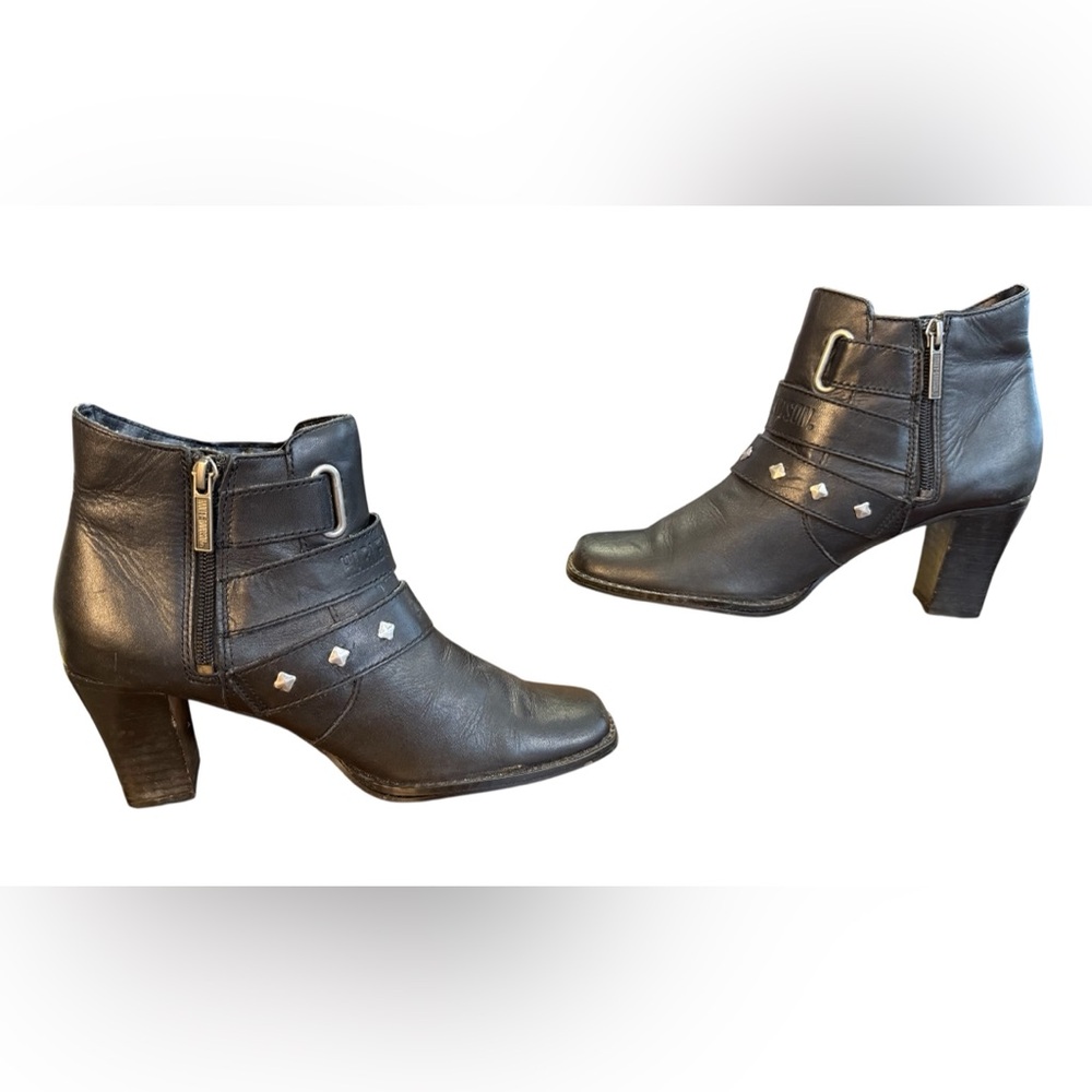 Harley-Davidson Bridgit Shootie Black Leather Bootie Women’s Size 7.5 - Picture 5 of 11